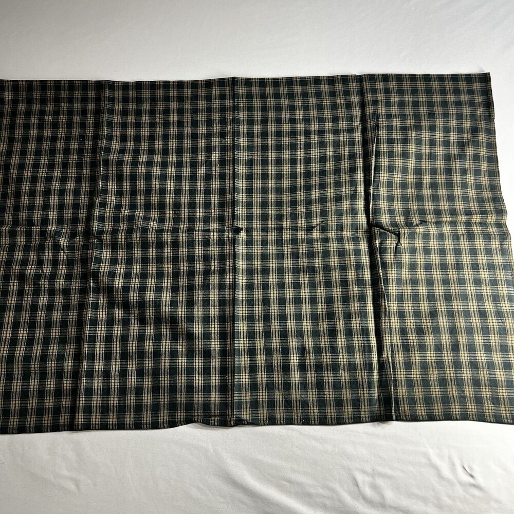 Park Designs Green Plaid Cafe Tier Window Curtain Single Panel 35x23 Dual Pocket